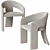 Elegant Medusa Dining Chair 3D model small image 3