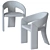 Elegant Medusa Dining Chair 3D model small image 6