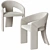 Elegant Medusa Dining Chair 3D model small image 8