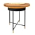 Sophisticated Bilboquet Pedestal Table: Blown Glass & Steel 3D model small image 3