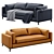 Modern Four Hands Sofa: Bennett Moon 3D model small image 2