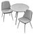 Modern Dining Set: Melissa Chair & Messi Table 3D model small image 6