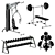 Ultimate Home Gym Set 3D model small image 1