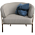 Modern Millimeter Armchair 3D model small image 3