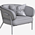 Modern Millimeter Armchair 3D model small image 5