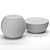 Modern 2-Piece Coffee Table Set 3D model small image 4