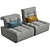 Modular Canapé Sofa 3D model small image 1