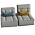 Modular Canapé Sofa 3D model small image 3