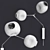 Chrome Branching Bubble Wall Lamp 3D model small image 2