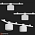 Opal Glass Bronze Ceiling Light 3D model small image 2