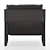 Sleek Leather Armchair: David 3D model small image 6