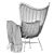 Natural Rattan Egg Chair: Stylish and Organic 3D model small image 7