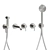 Cea Innovo Set: Sleek Chrome and Matte Black Fixtures 3D model small image 4