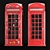 Classic London Phone Booth 3D model small image 1