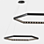 Hexa 1 Black Pendant: Sleek French Design 3D model small image 1
