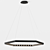 Hexa 1 Black Pendant: Sleek French Design 3D model small image 2