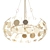Sleek Gold Ring Chandelier 3D model small image 1