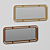 Brass Double Frame Mirror 3D model small image 5