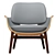 Poltrona Martha: Elegant Italian Design 3D model small image 3