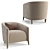 Luxurious Fendi Casa Sabrina: Elegant Armchair 3D model small image 2