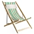 Sunset Serenity Beach Chair 3D model small image 5
