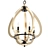 Rustic Wine Barrel Chandelier 3D model small image 1