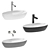 Sleek Omnires Siena Washbasin 3D model small image 2