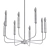 Minimalist Metal Chandelier - 8 Lights 3D model small image 2