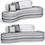 Elegant Ibiza Curved Sofa - Perfect for Every Space 3D model small image 3