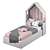 Cozy House Baby Bed 3D model small image 3