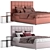 Luxurious Askona Arcadia Bed 3D model small image 2