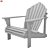 Rustic Wood Garden Chair 3D model small image 3