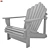Rustic Wooden Garden Seat 3D model small image 3