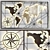 Vintage World Map Wall Decor 3D model small image 2