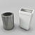 Stylish Trash Bin Set & Crumpled Paper 3D model small image 4