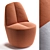 Cozy Bliss: Nenou Armchair 3D model small image 1