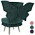 Elegant Foldable Butterfly Chair 3D model small image 6