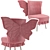 Elegant Foldable Butterfly Chair 3D model small image 7