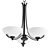 Aegis 3 Arm Chandelier: Timeless Elegance 3D model small image 1