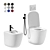 Cielo Era Contemporary Back to Wall WC & Bidet 3D model small image 1