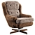 Vintage Dux Shearling Armchairs 3D model small image 10