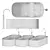 COCOON PB Bathtub: Elegant Design, Spacious Comfort 3D model small image 6