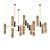 Elegant Silver Chandelier 3D model small image 1