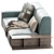 Stylish Aston Sofa: 240x103x80 cm 3D model small image 5