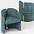 Sleek Isadora Dining Chair 3D model small image 4