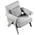 Modern Cassina Capitol Complex Armchair 3D model small image 4