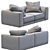 Jesse Pasha Sofa: Stylish and Modern 3D model small image 1