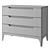 Rustic 3-Drawer Chest Douv 3D model small image 3
