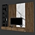 Modern TV Stand in Black 3D model small image 3