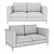 Title: Hamburg Double Sofa - Elegant and Comfortable 3D model small image 2